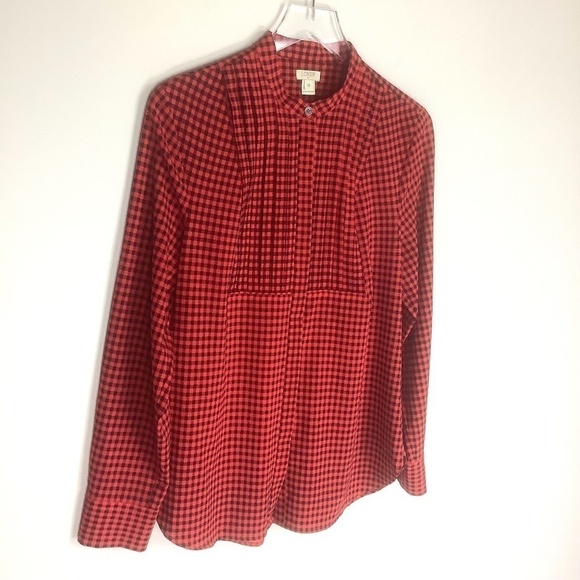 J.Crew Drapey Tuxedo Blouse Top M - Picture 6 of 12